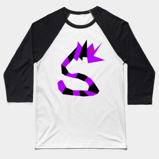 Black Purple Snake Dragon Baseball T-Shirt